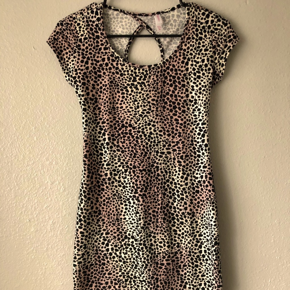 Xhileration Leopard Print Bodycon Dress XS
